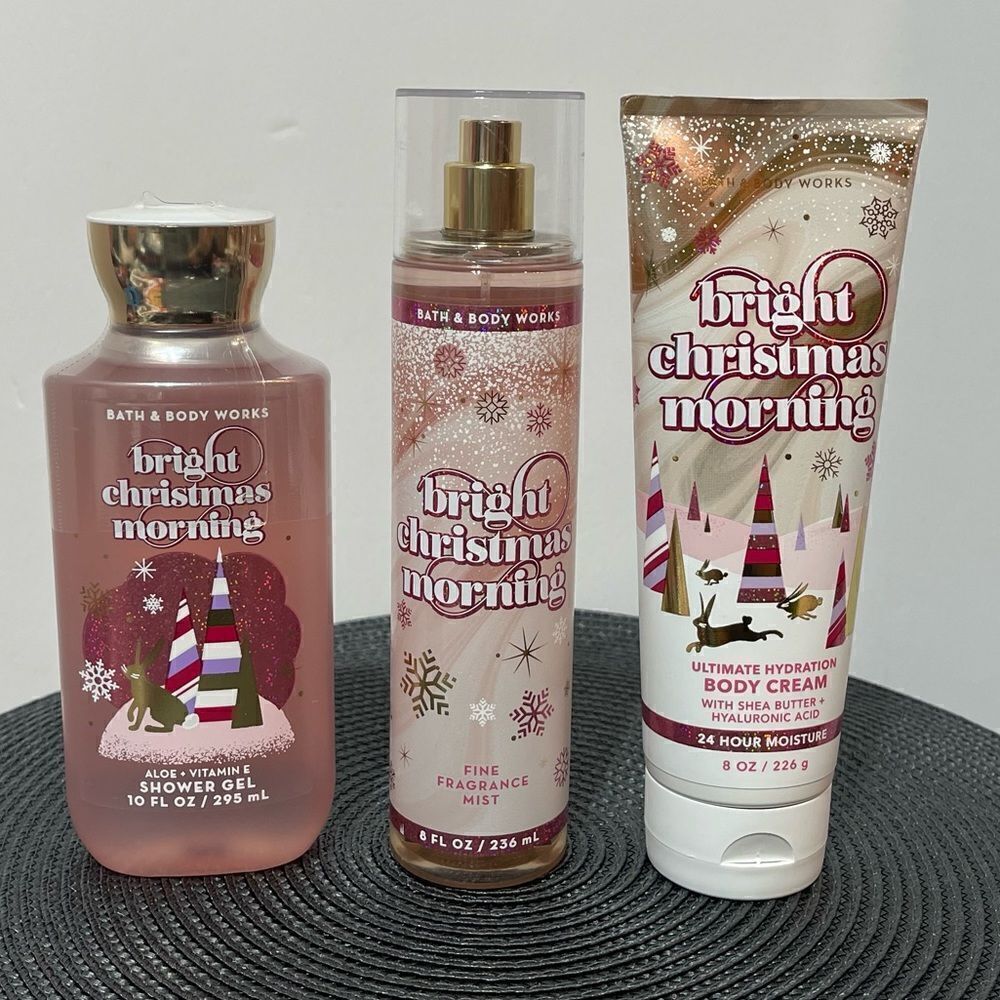 BBW Bright Christmas Morning set of 3 NWT